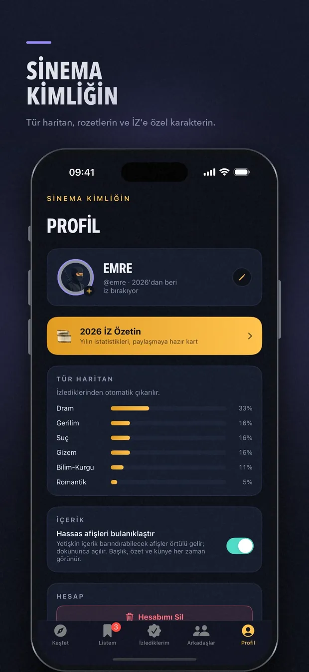İZ — Sinema kimliğin — profil