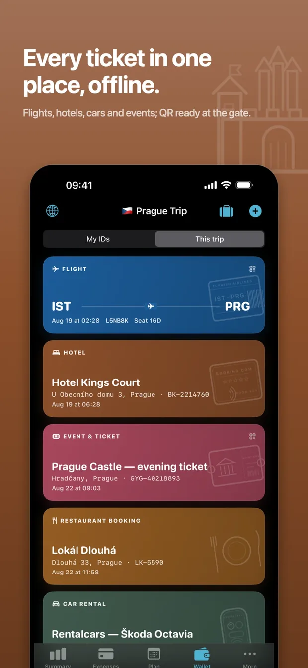 Valiz — Every ticket in one place, offline.