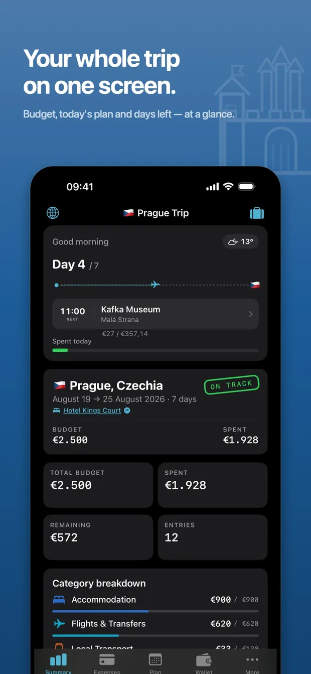 Valiz — Your whole trip on one screen