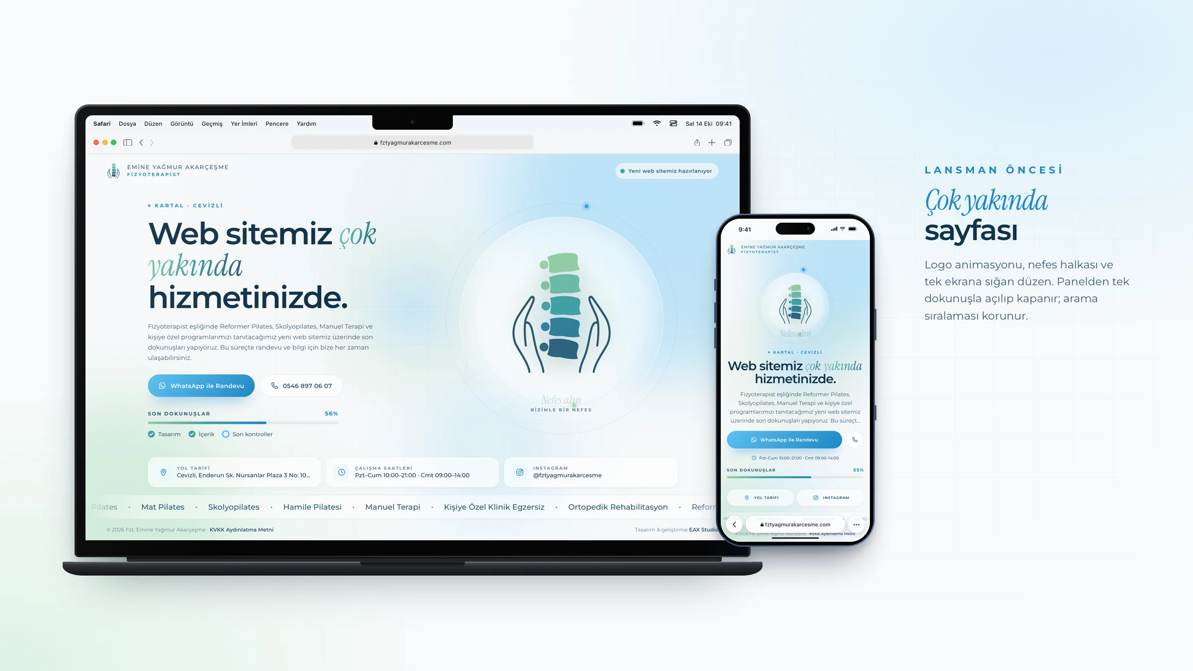 Çok yakında lansman sayfası
